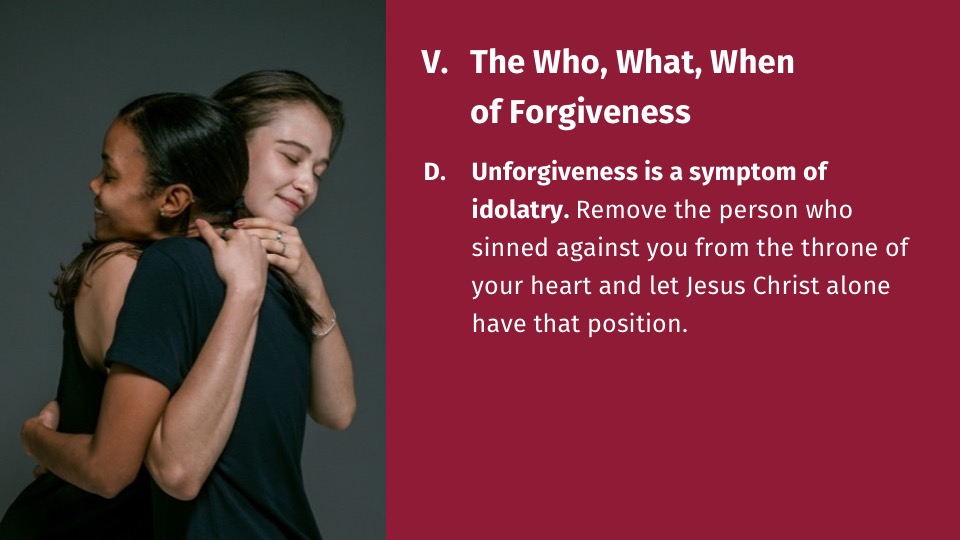 Forgiveness is idolatry