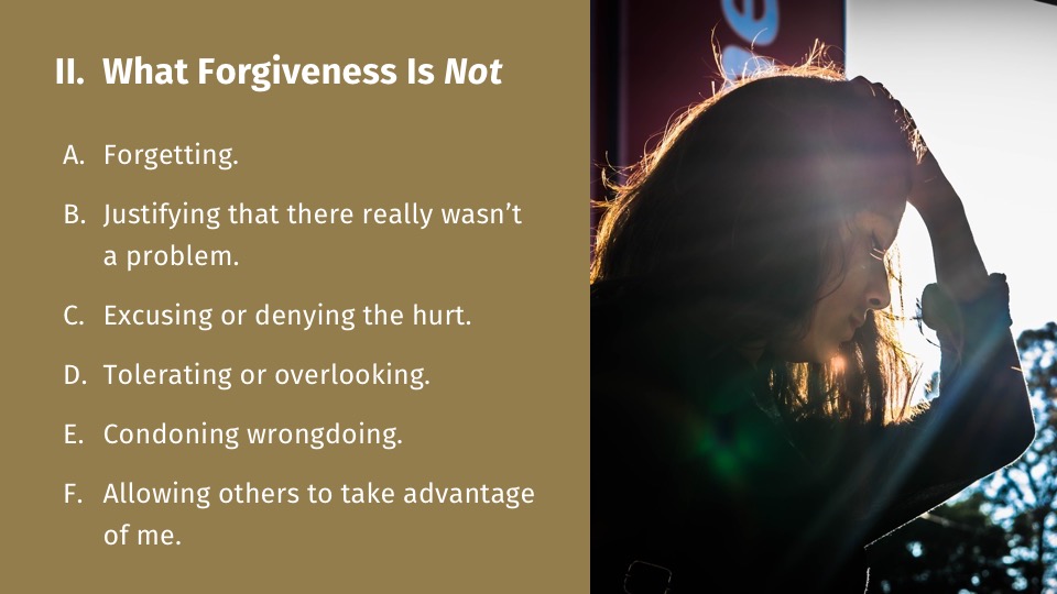 Forgiveness is NOT